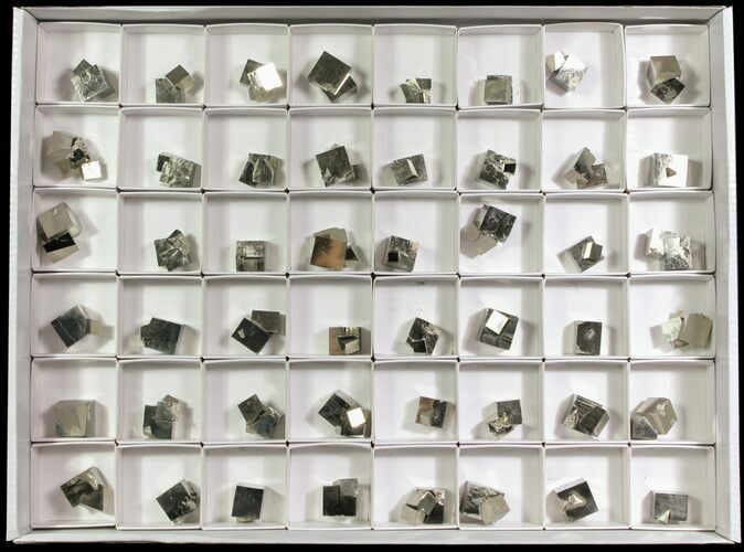 Natural Pyrite Cubes From Spain (Wholesale Flat) - Pieces #65676
